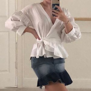 Cute mini jean skirt